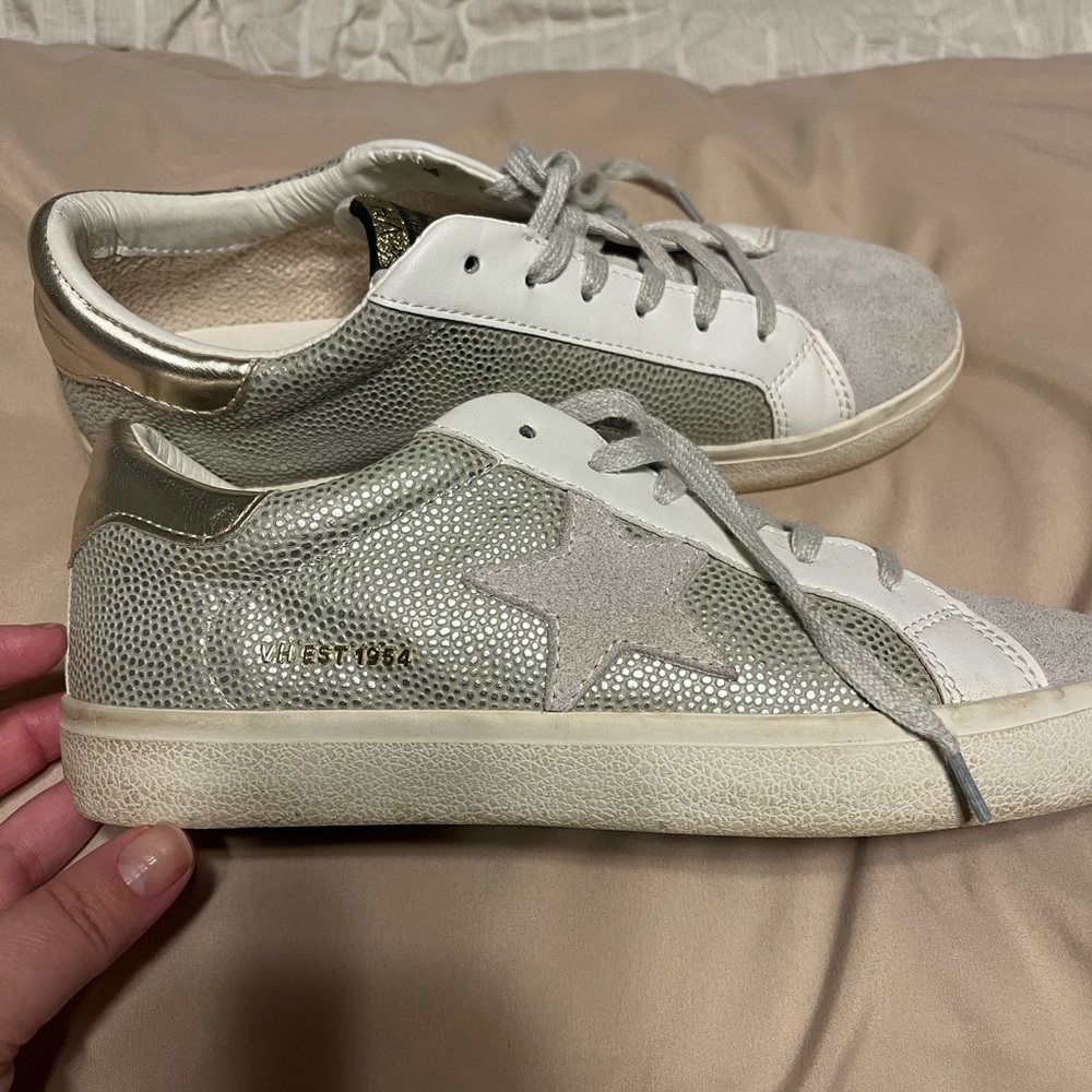 Vintage Havana Gold and White Sneakers
